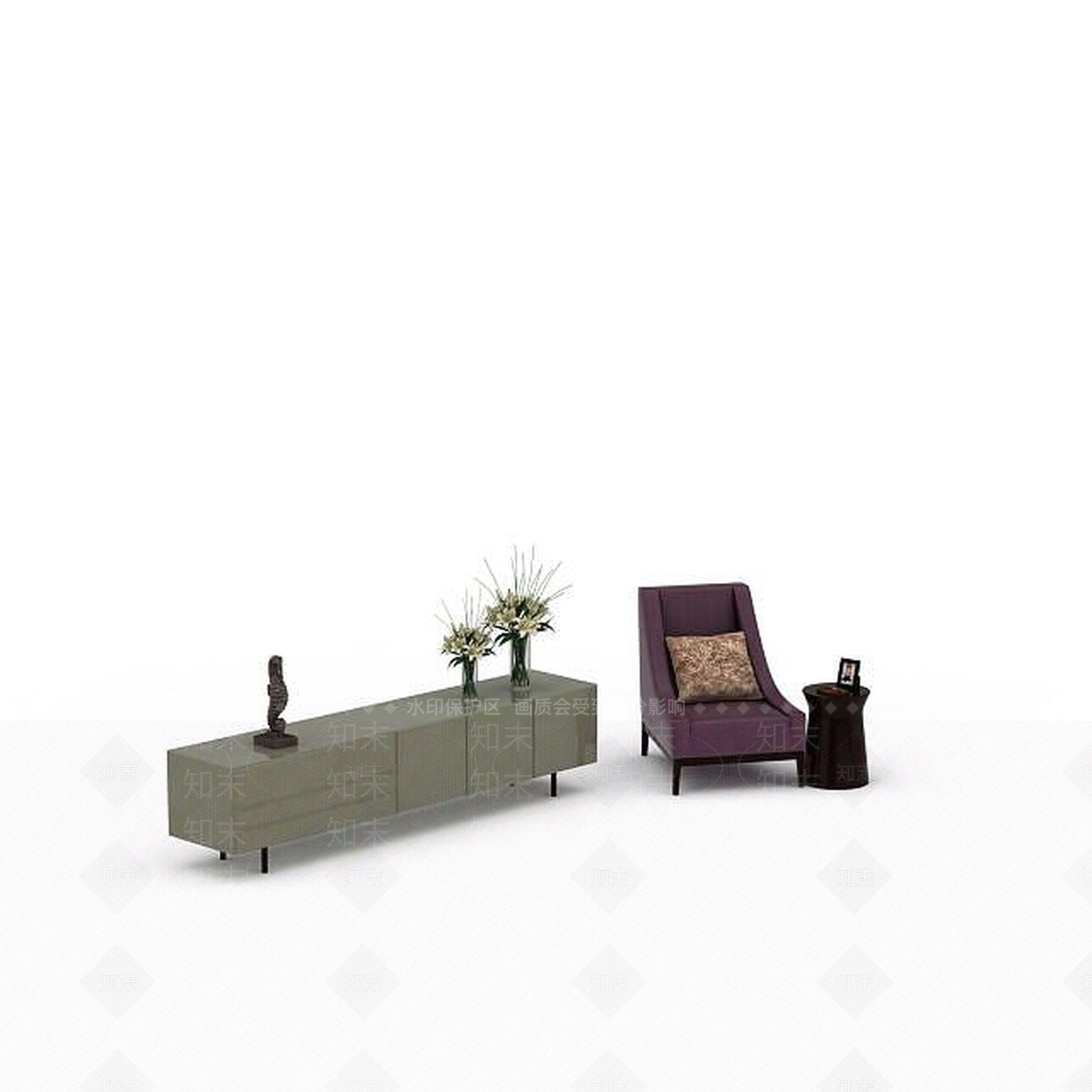 现代双人沙发3D模型下载【ID:1196403062】