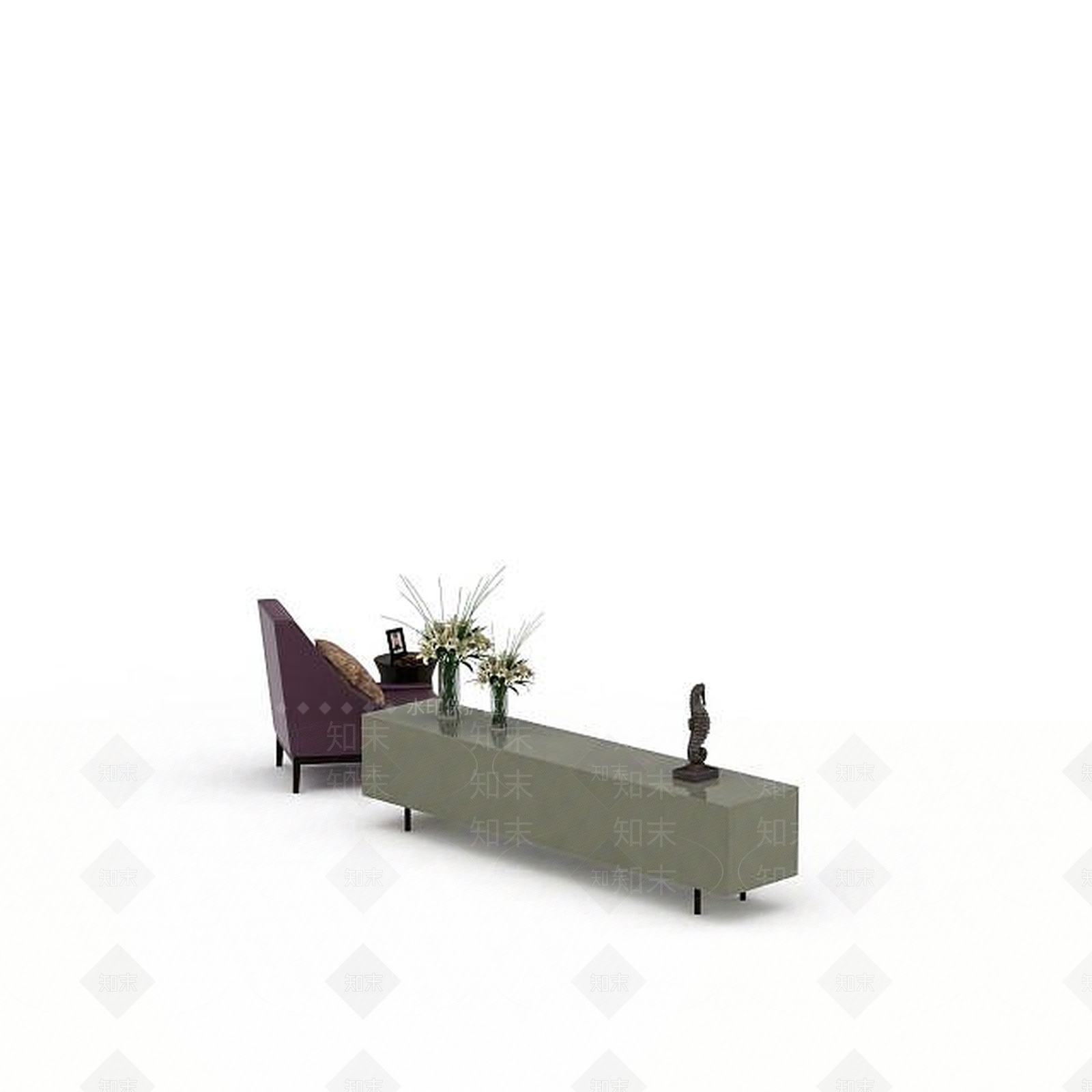 现代双人沙发3D模型下载【ID:1196403062】