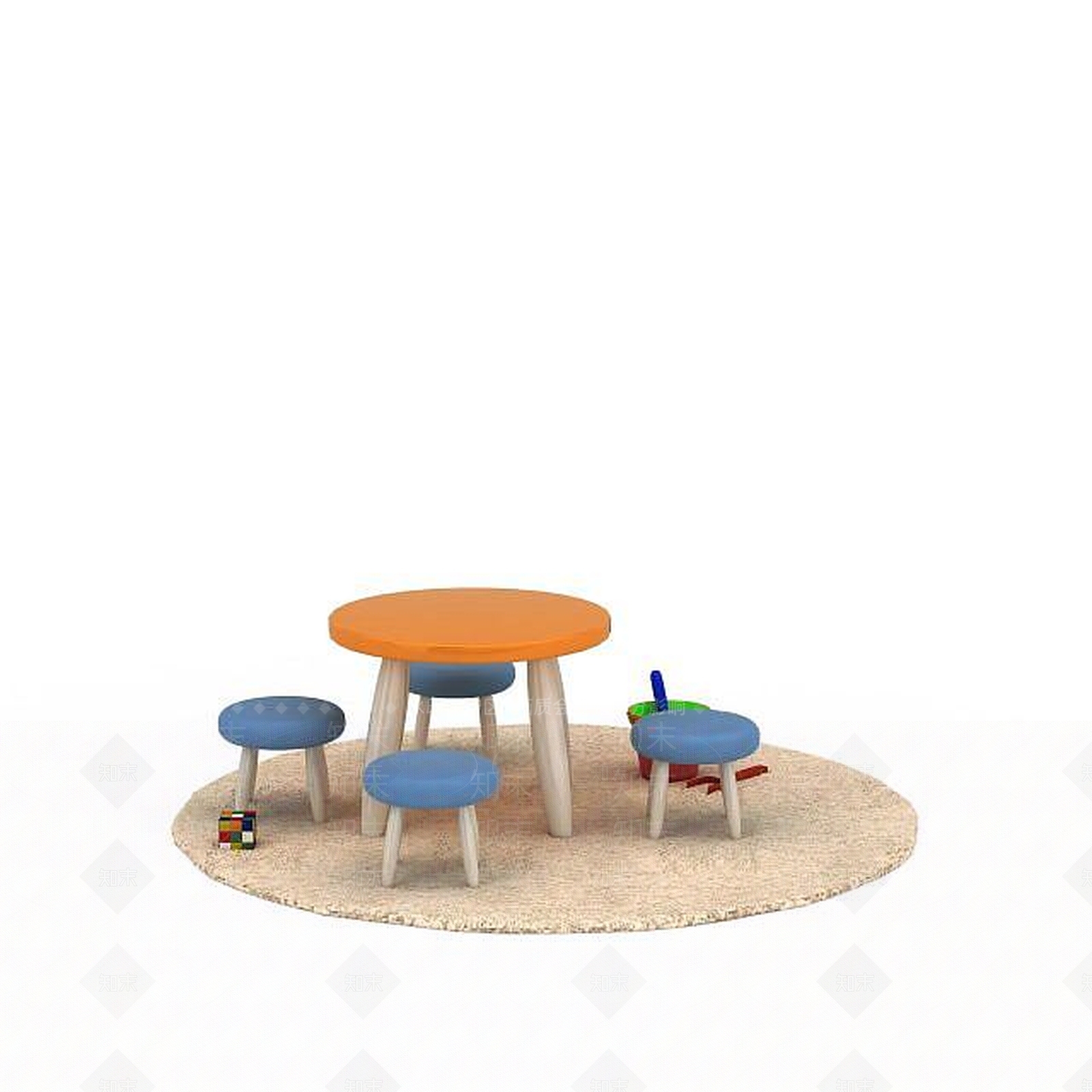 现代书桌椅3D模型下载【ID:1196406197】