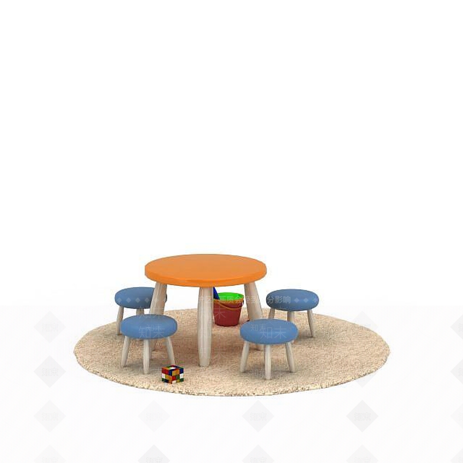 现代书桌椅3D模型下载【ID:1196406197】