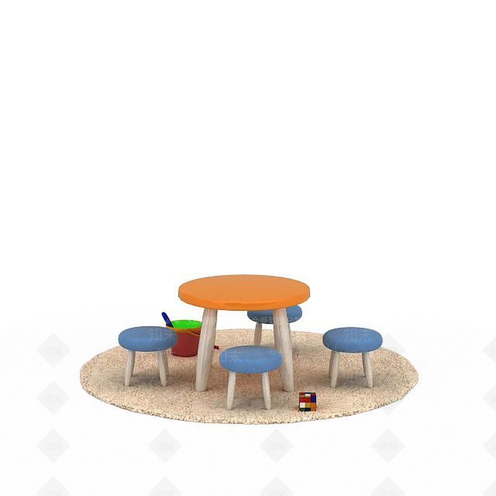 现代书桌椅3D模型下载【ID:1196406197】