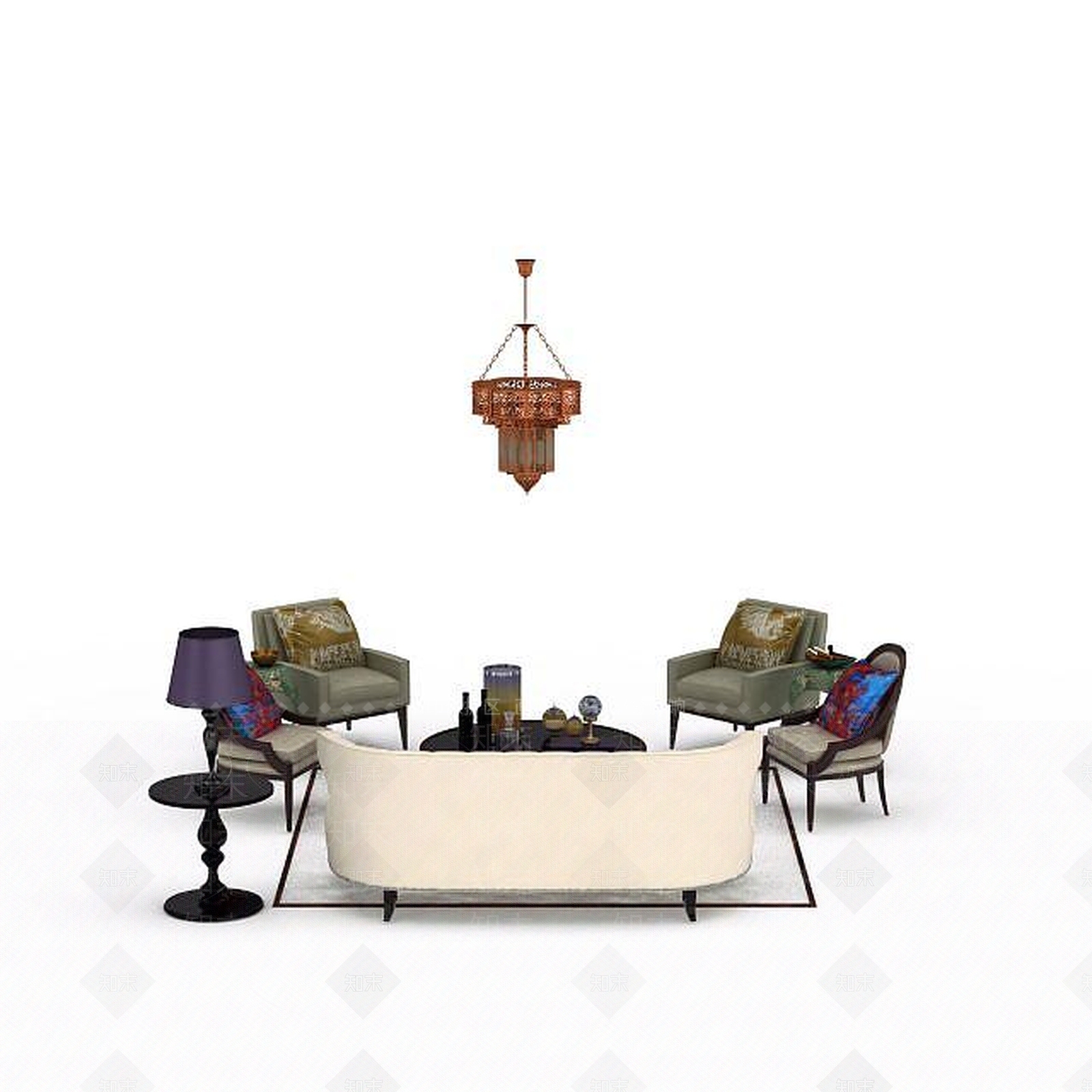 现代书桌椅3D模型下载【ID:1196406368】