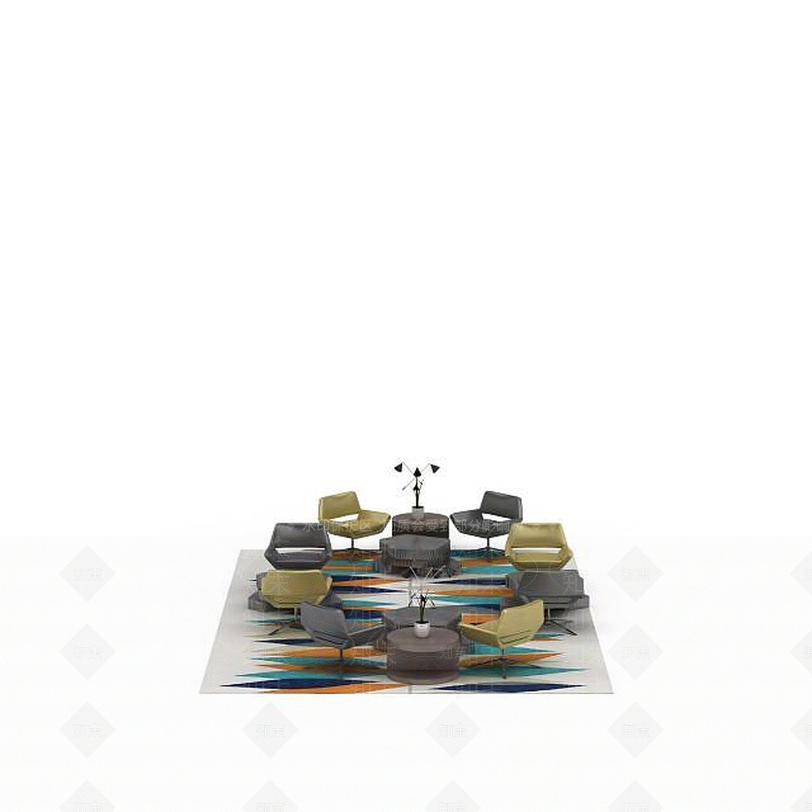 现代书桌椅3D模型下载【ID:1196407515】