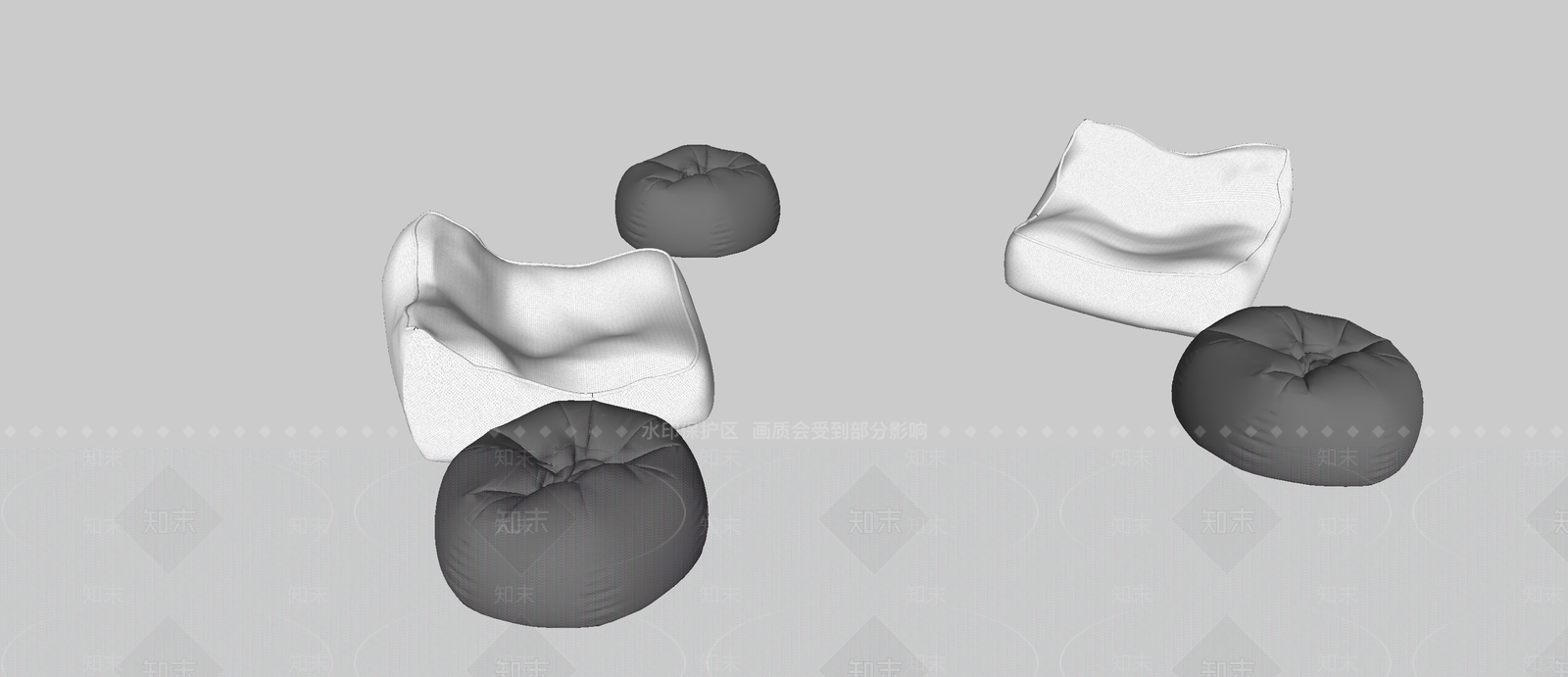 现代双人沙发SU模型下载【ID:1196410228】