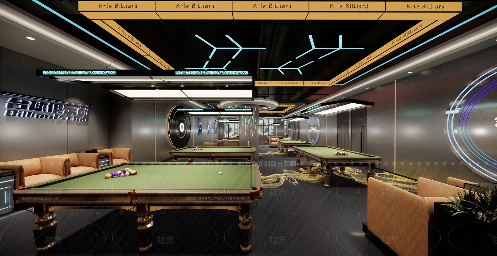 现代棋牌室SU模型下载【ID:1216056390】