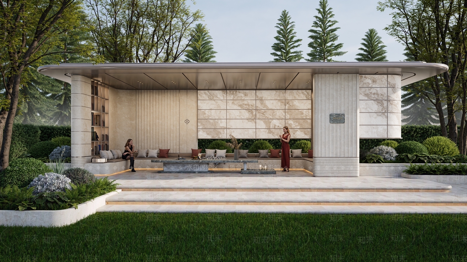 现代轻奢廊架SU模型下载【ID:1196413758】