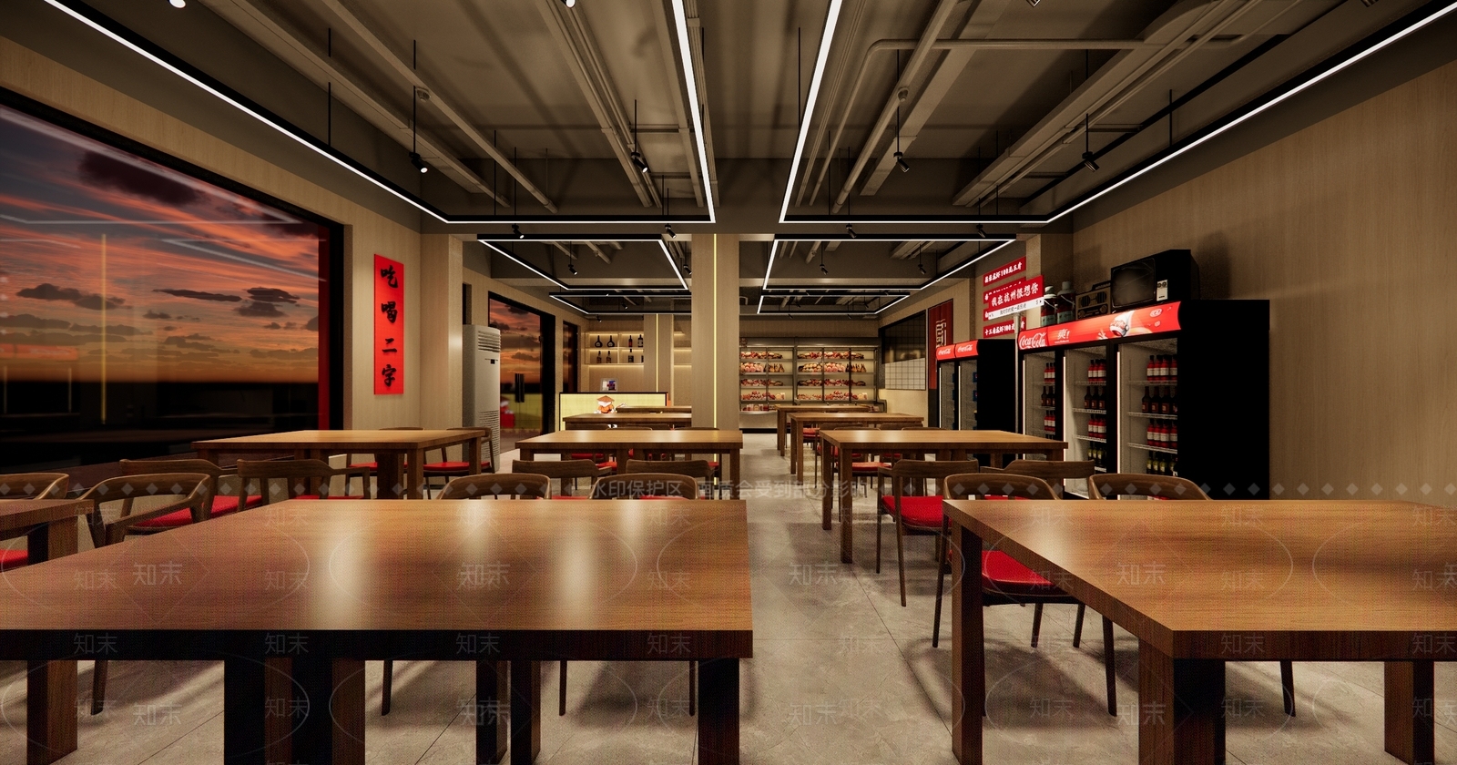 现代工业烧烤烤肉店SU模型下载【ID:1196419177】