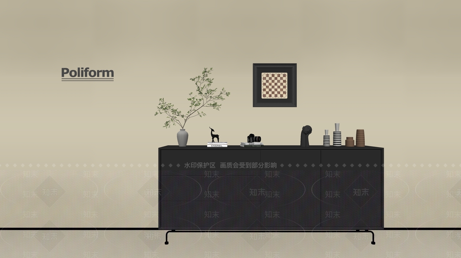 现代斗柜SU模型下载【ID:1196422938】