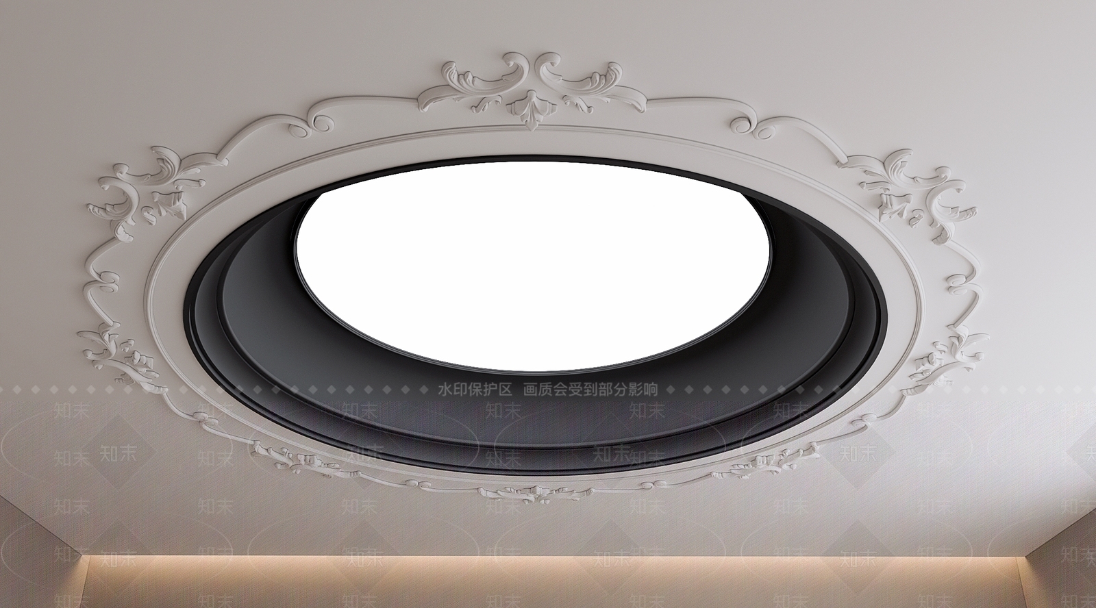 现代法式吊顶3D模型下载【ID:1196428263】