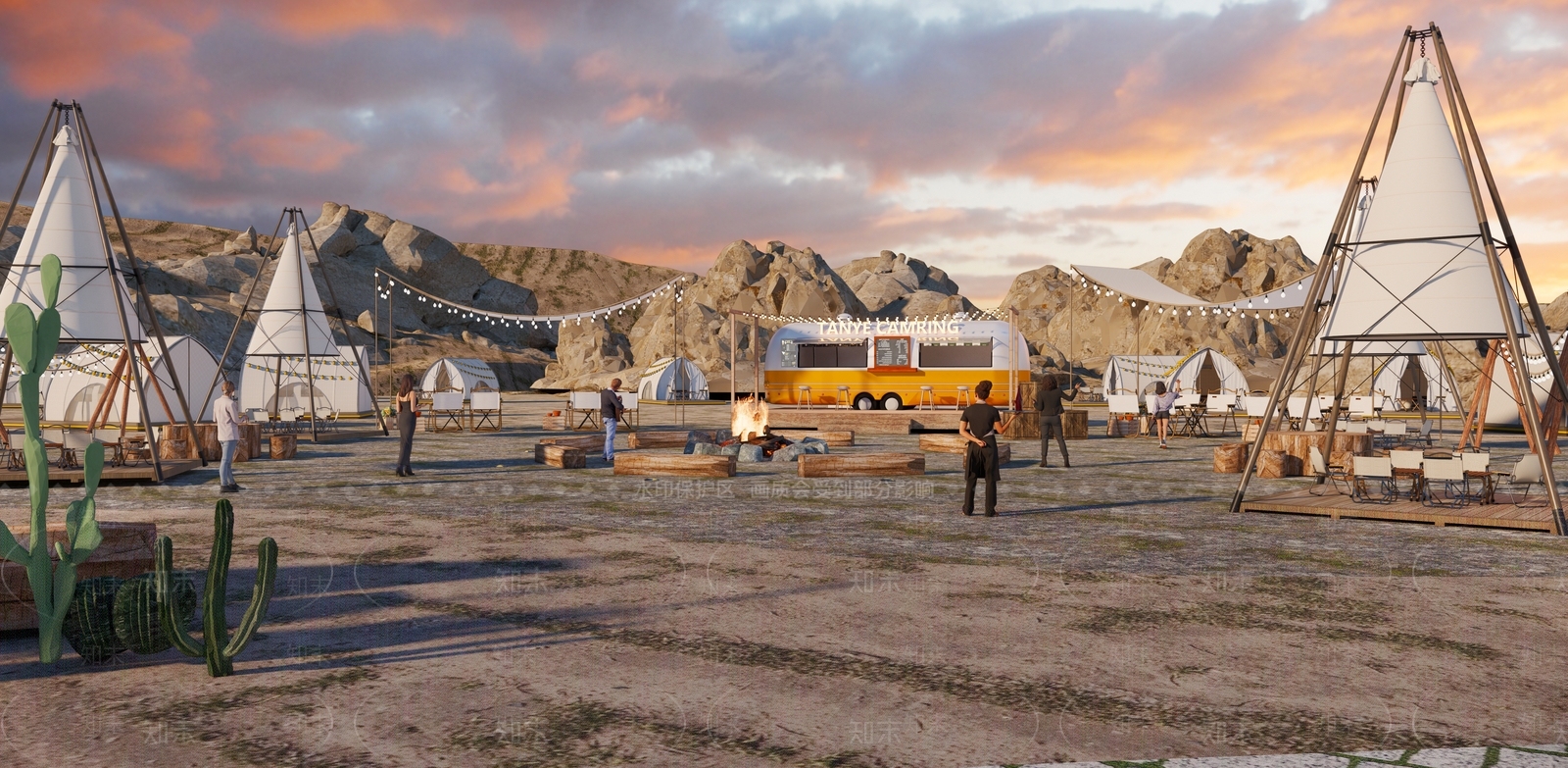 现代营地SU模型下载【ID:1199936288】