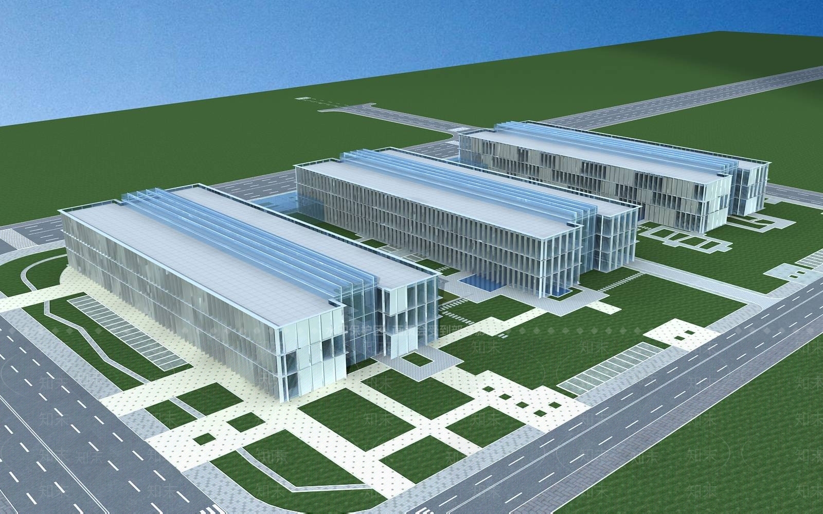 现代厂房3D模型下载【ID:1196431467】