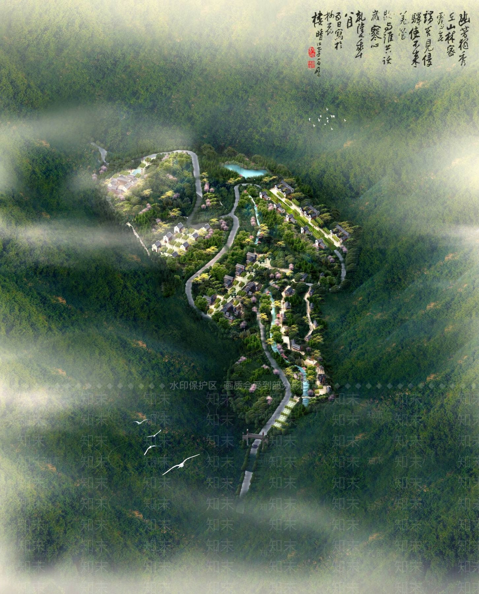 中式商业街3D模型下载【ID:1196431637】