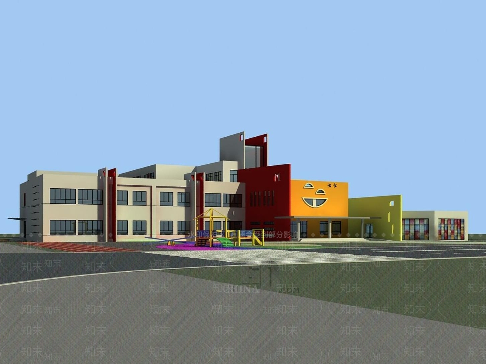现代幼儿园3D模型下载【ID:1196431902】