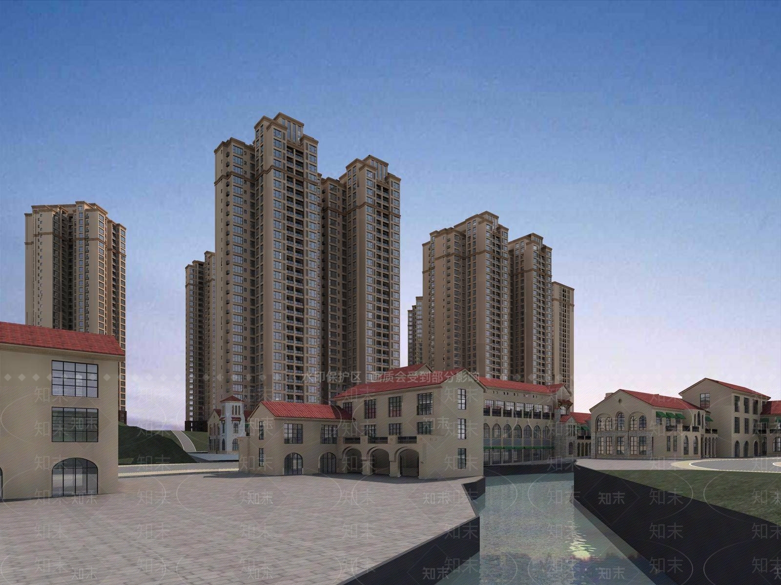 欧式小高层住宅楼3D模型下载【ID:1196432762】