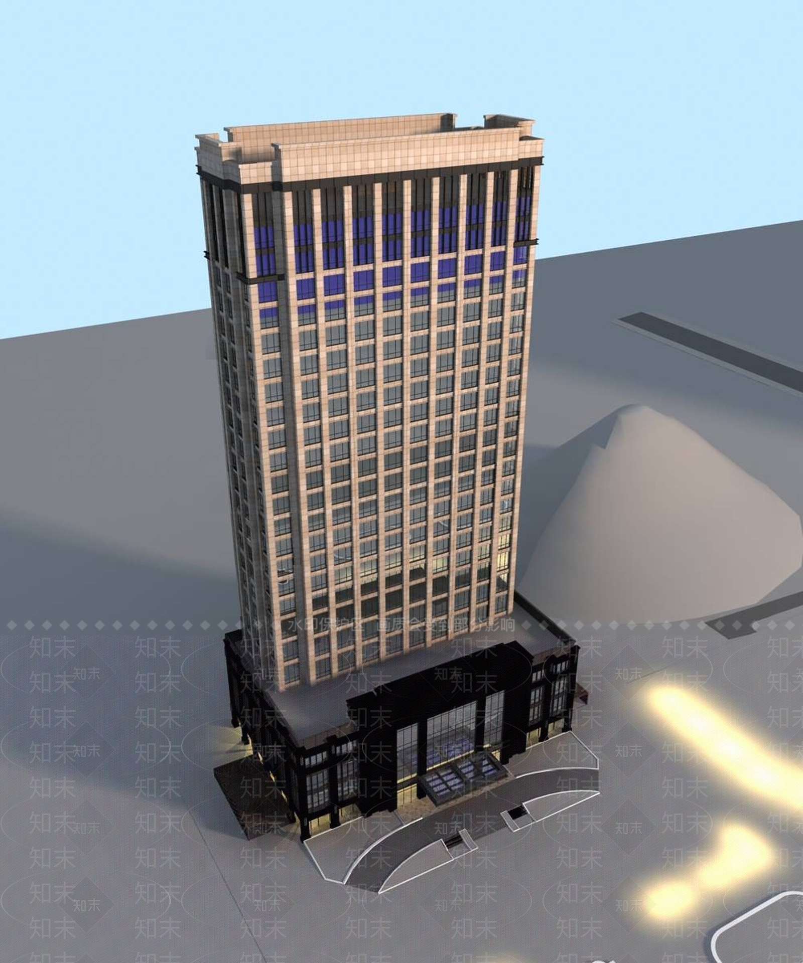 现代小高层住宅楼3D模型下载【ID:1196434506】