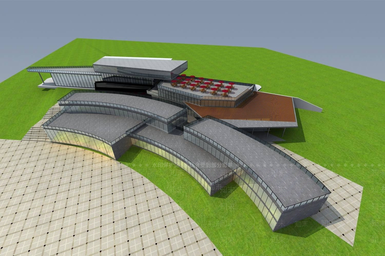 现代商业街3D模型下载【ID:1196434832】