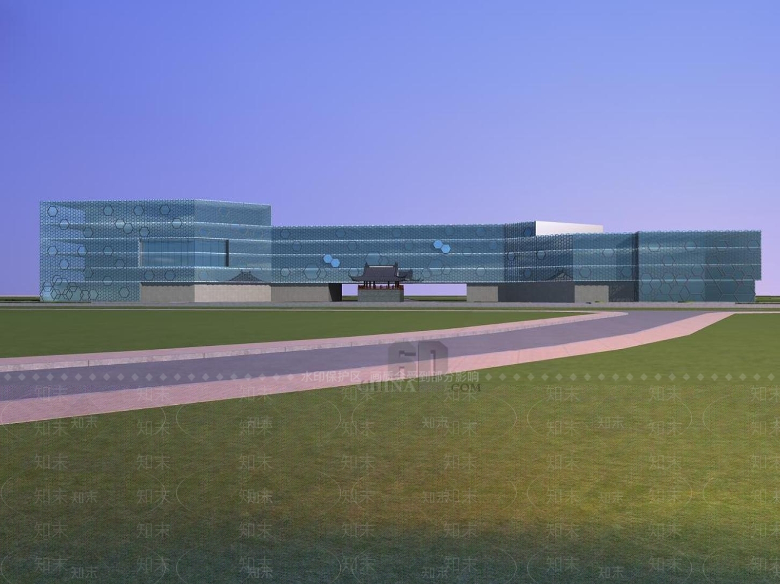 现代体育馆外观3D模型下载【ID:1196435108】