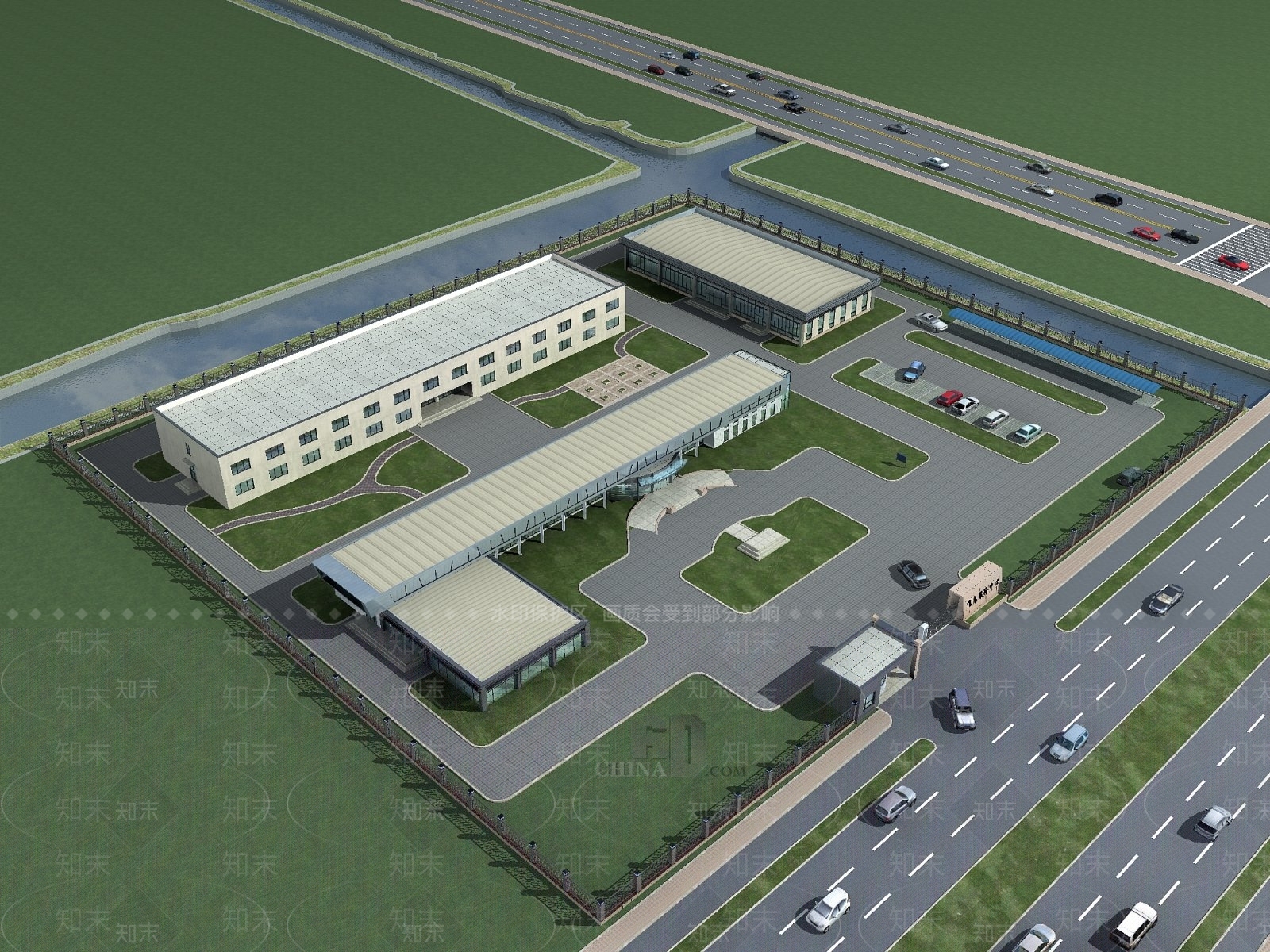 现代厂房3D模型下载【ID:1196435830】
