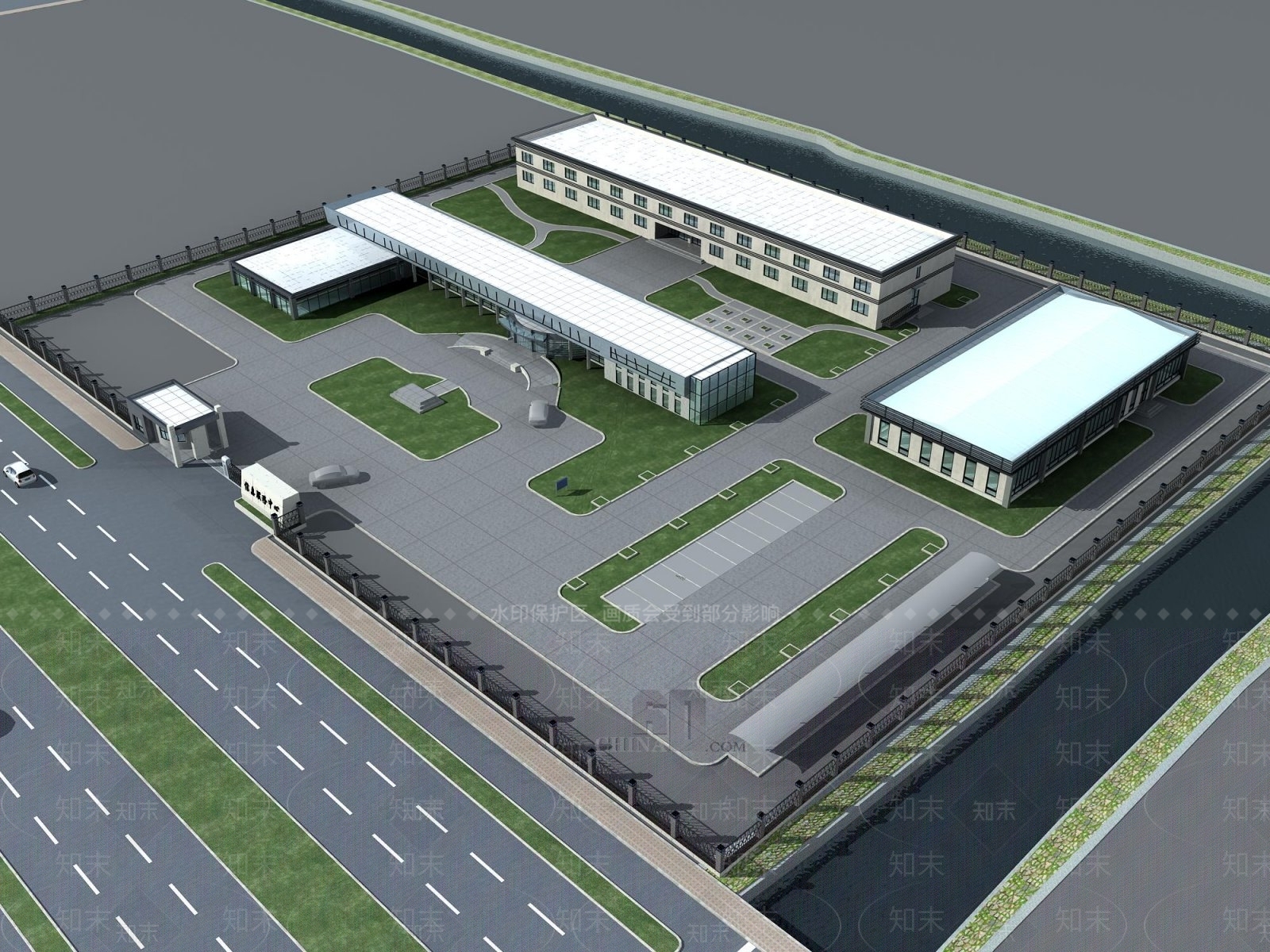 现代厂房3D模型下载【ID:1196435830】