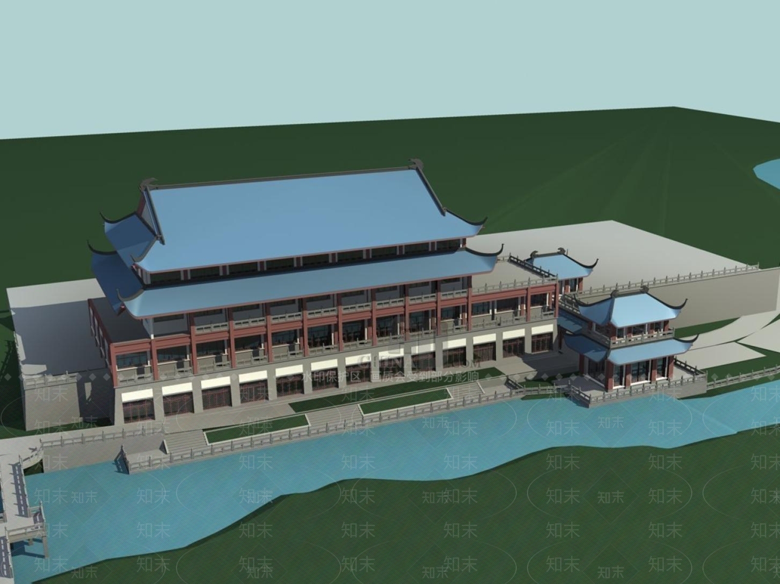 中式古建3D模型下载【ID:1196438177】