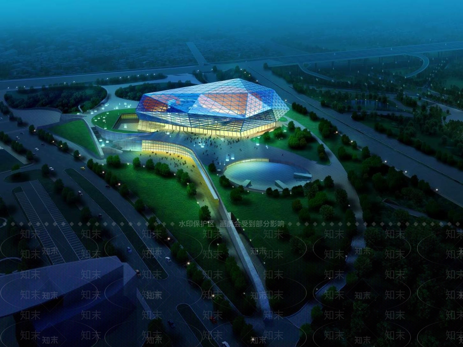 现代会展中心3D模型下载【ID:1196439280】