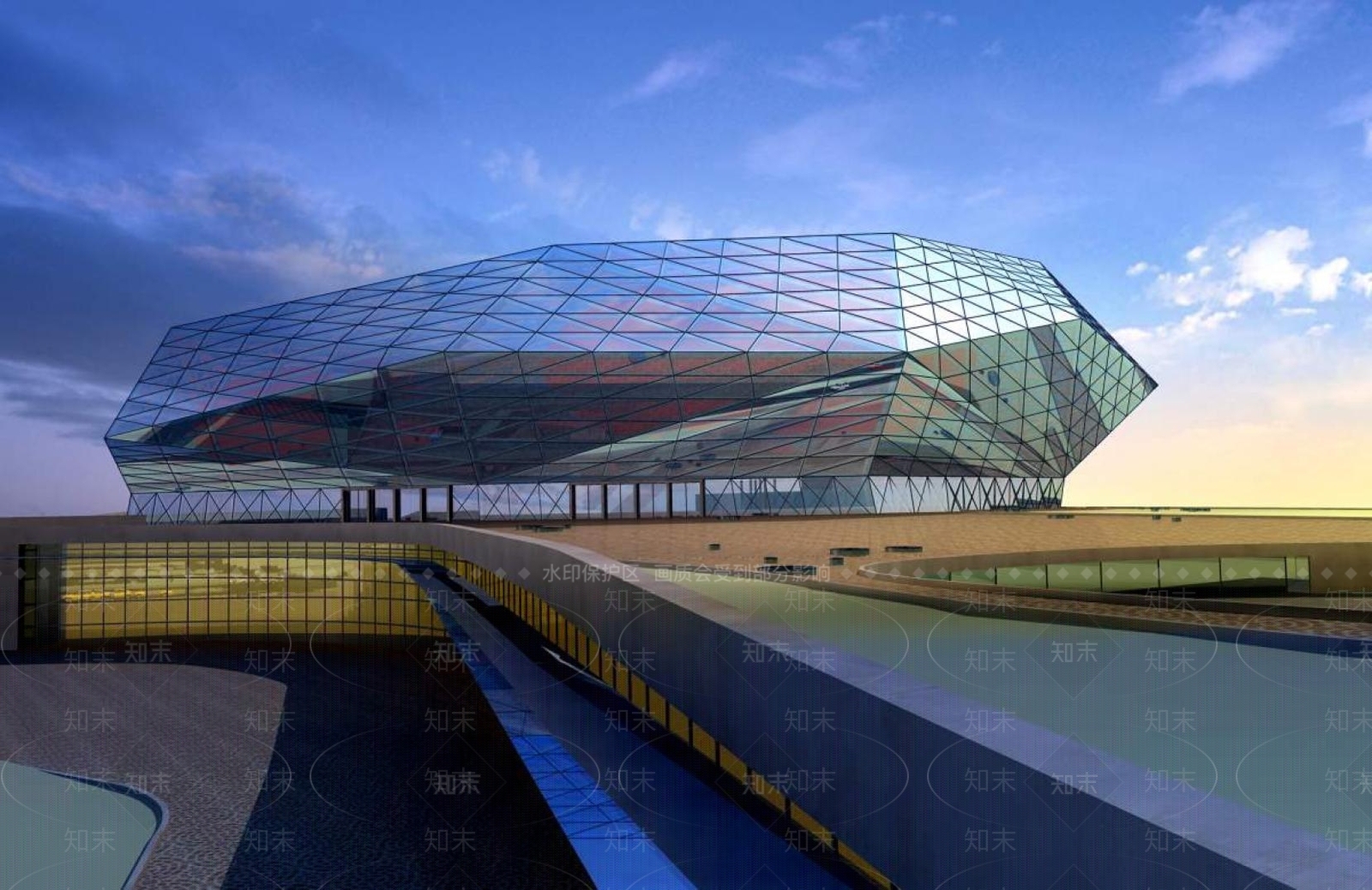 现代会展中心3D模型下载【ID:1196439280】