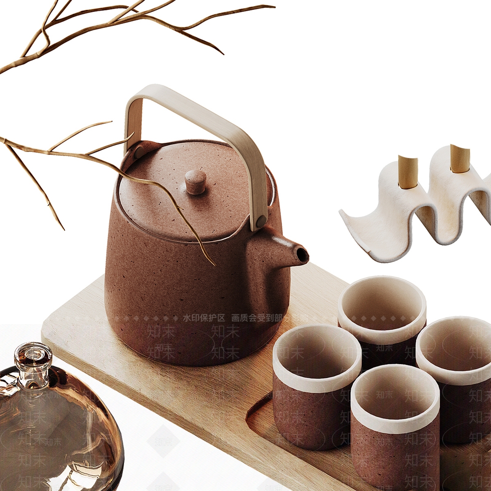 茶具3D模型下载【ID:1196439590】