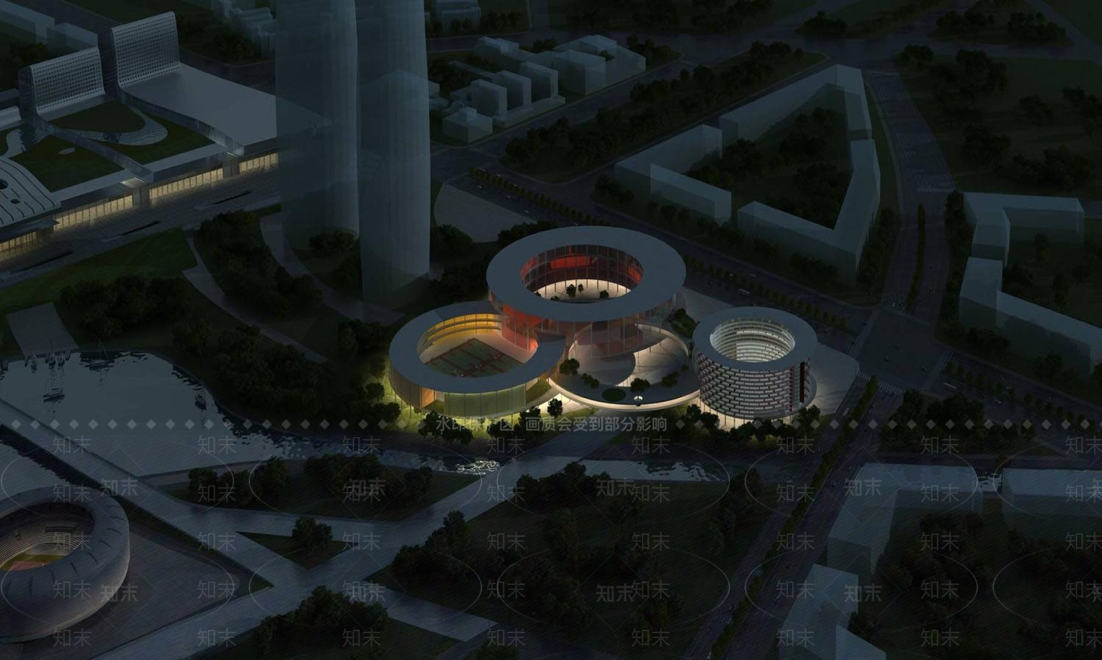 现代体育馆外观3D模型下载【ID:1196441103】