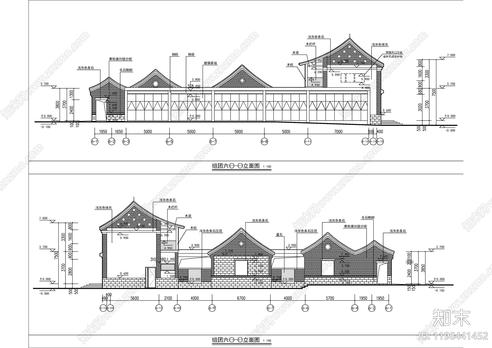 现代商业街施工图下载【ID:1196441452】