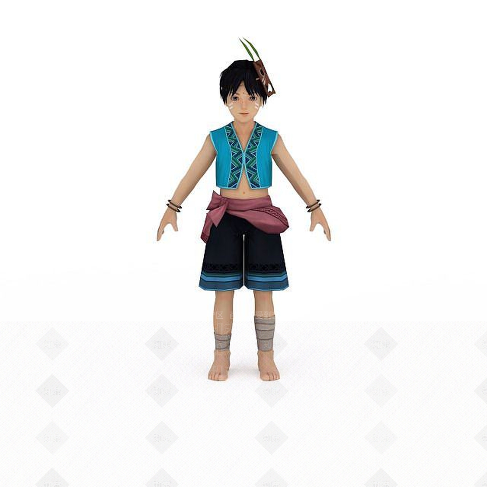 现代古代人物3D模型下载【ID:1196441347】