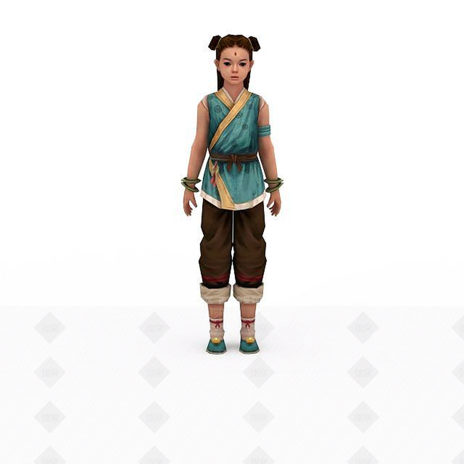 现代仙童造型人物3D模型下载【ID:1196442026】