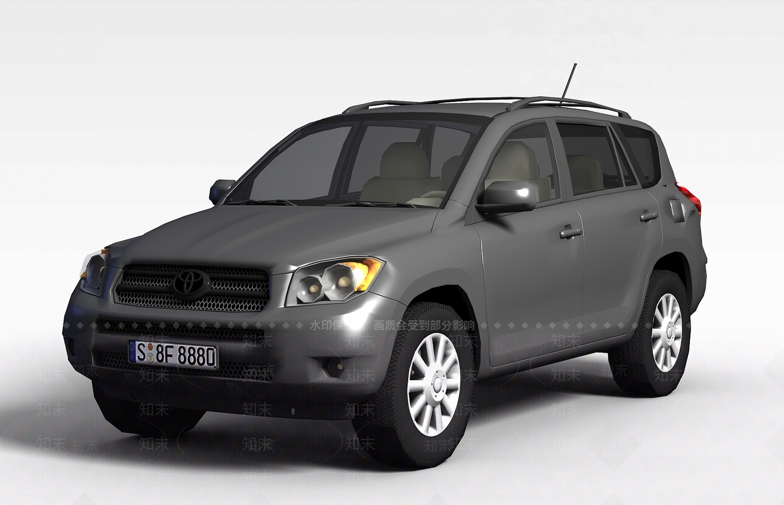 现代灰色丰田汽车3D模型下载【ID:1196444814】