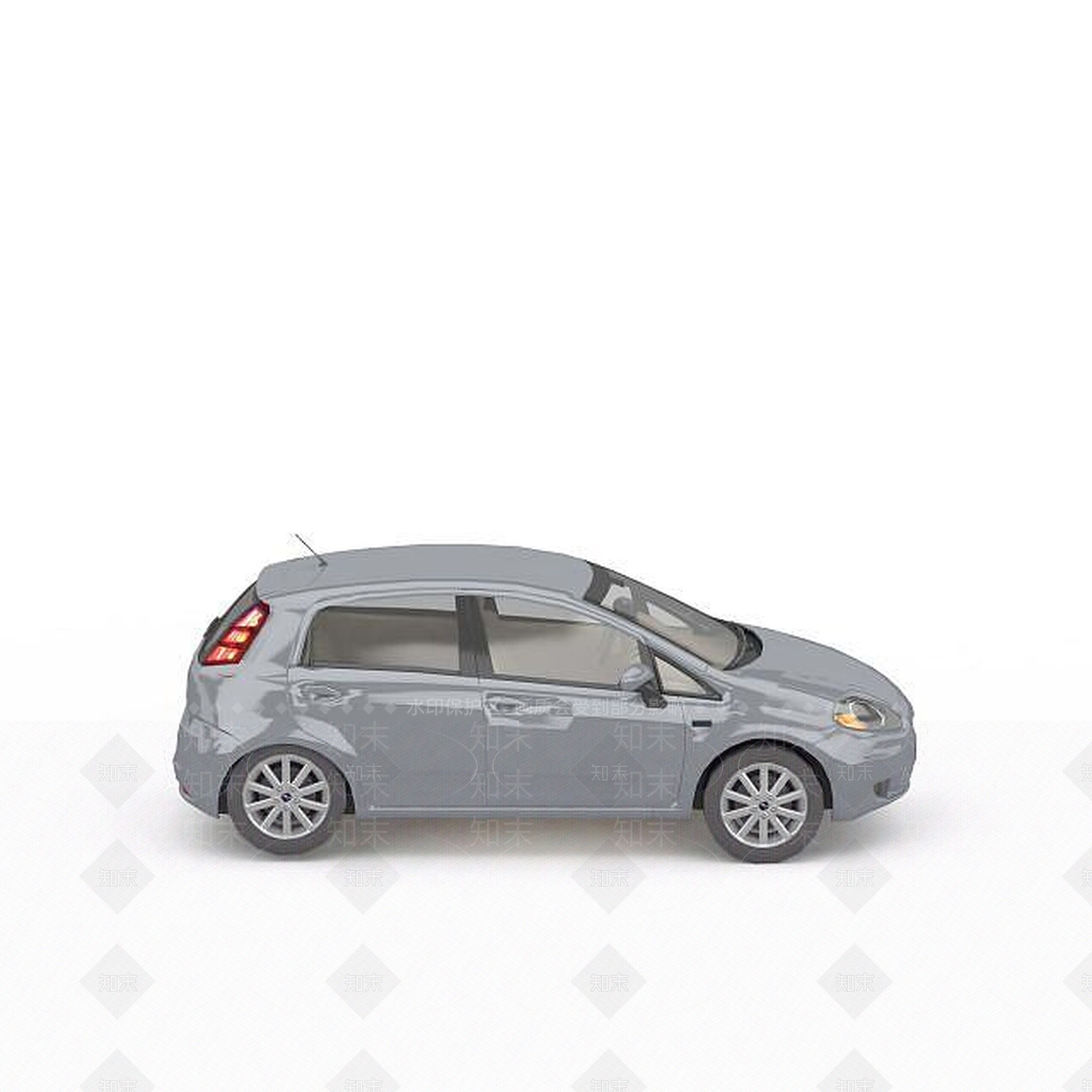 现代时尚蓝色汽车3D模型下载【ID:1196444838】