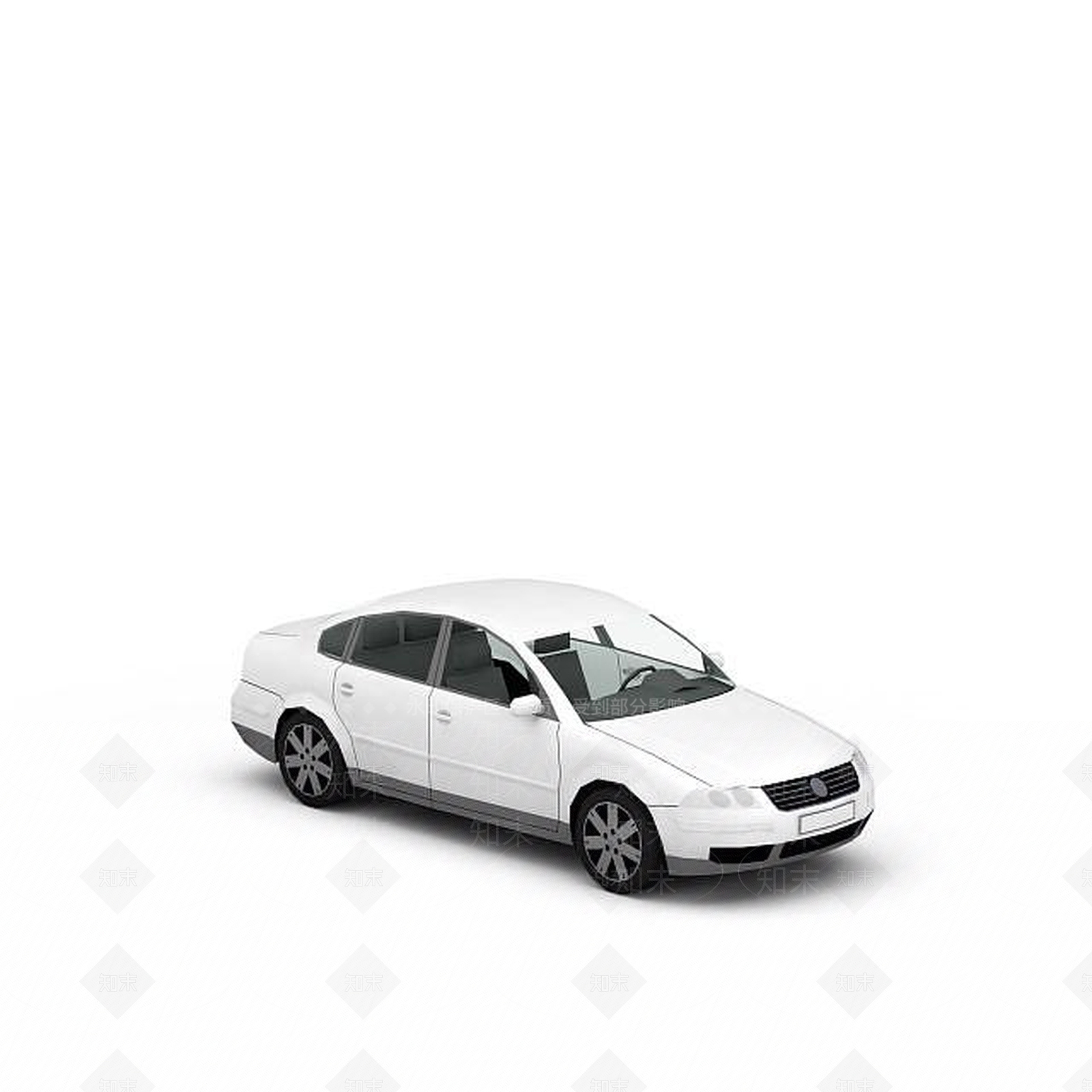 现代白色时尚汽车3D模型下载【ID:1196445032】