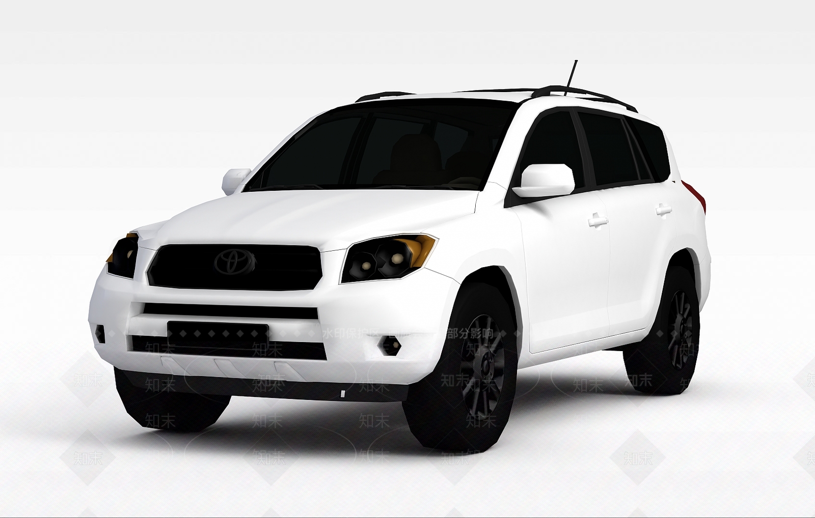 现代白色丰田汽车3D模型下载【ID:1196445292】