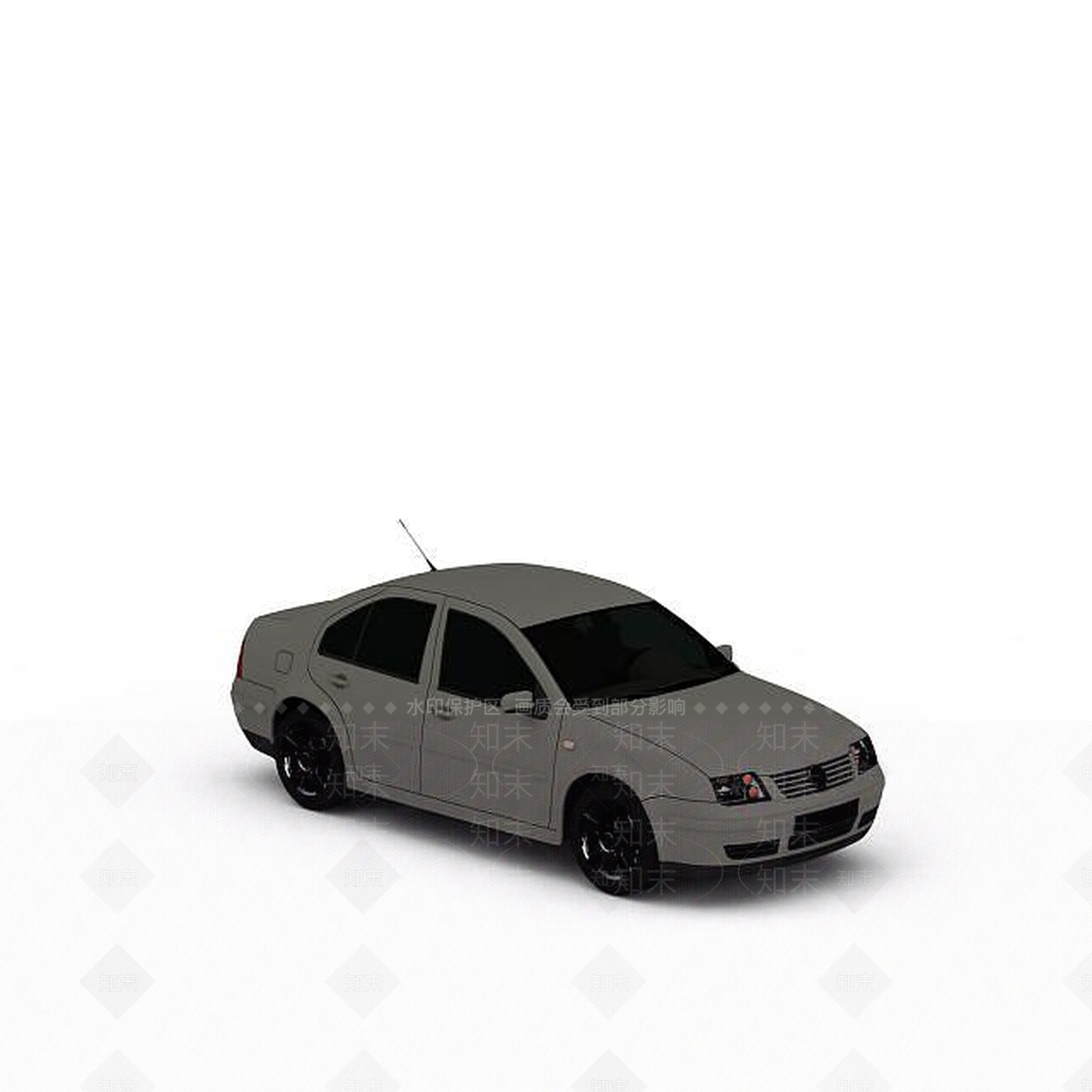 现代时尚灰色汽车3D模型下载【ID:1196445226】