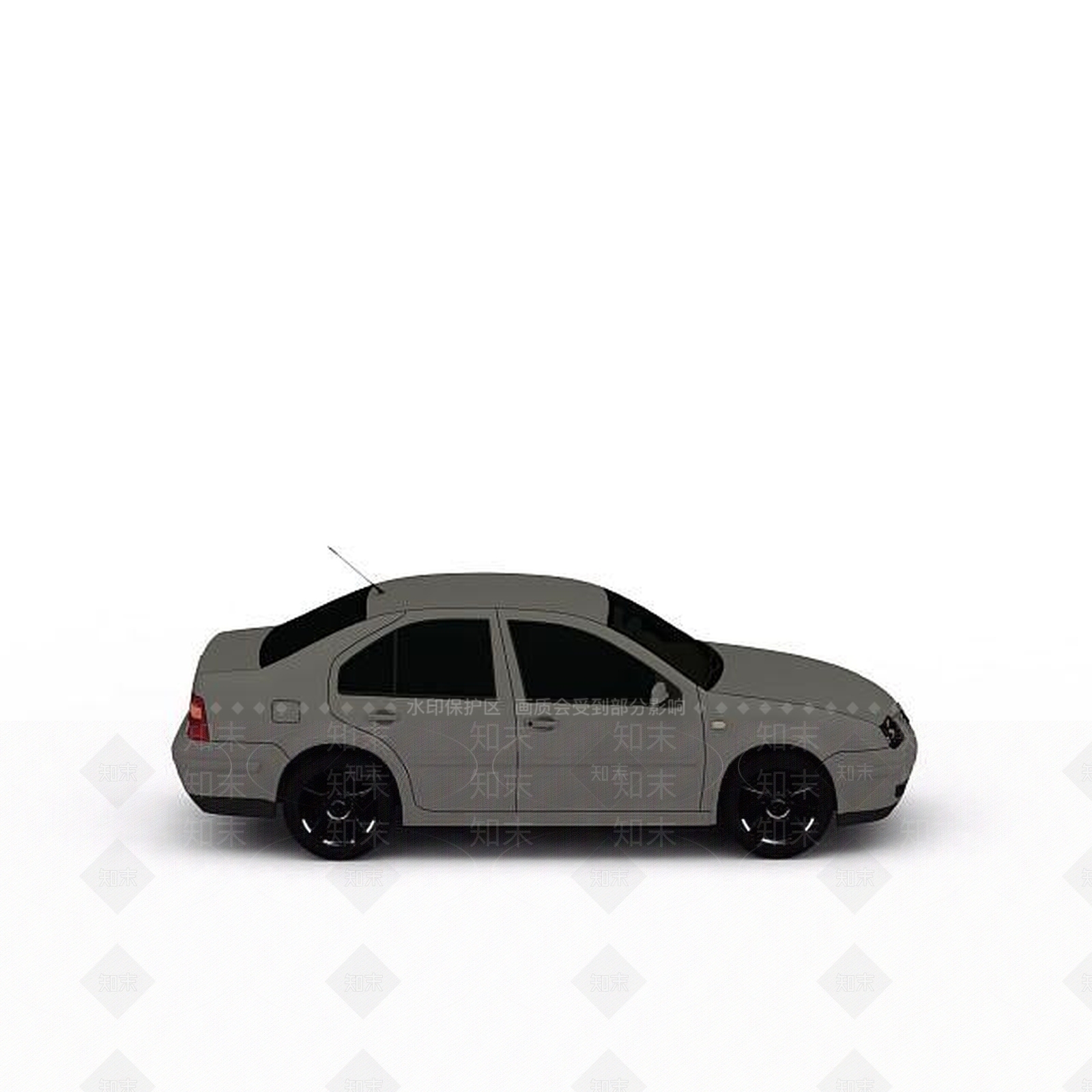 现代时尚灰色汽车3D模型下载【ID:1196445226】