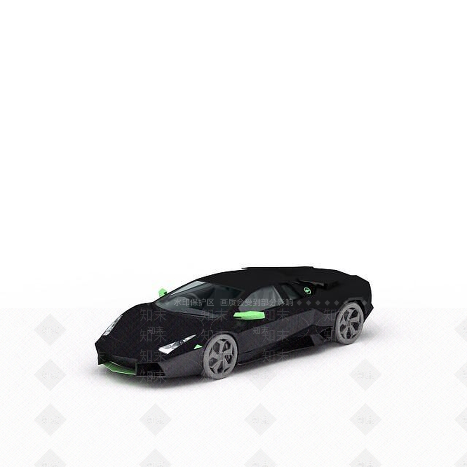 现代黑色轿车3D模型下载【ID:1196445307】