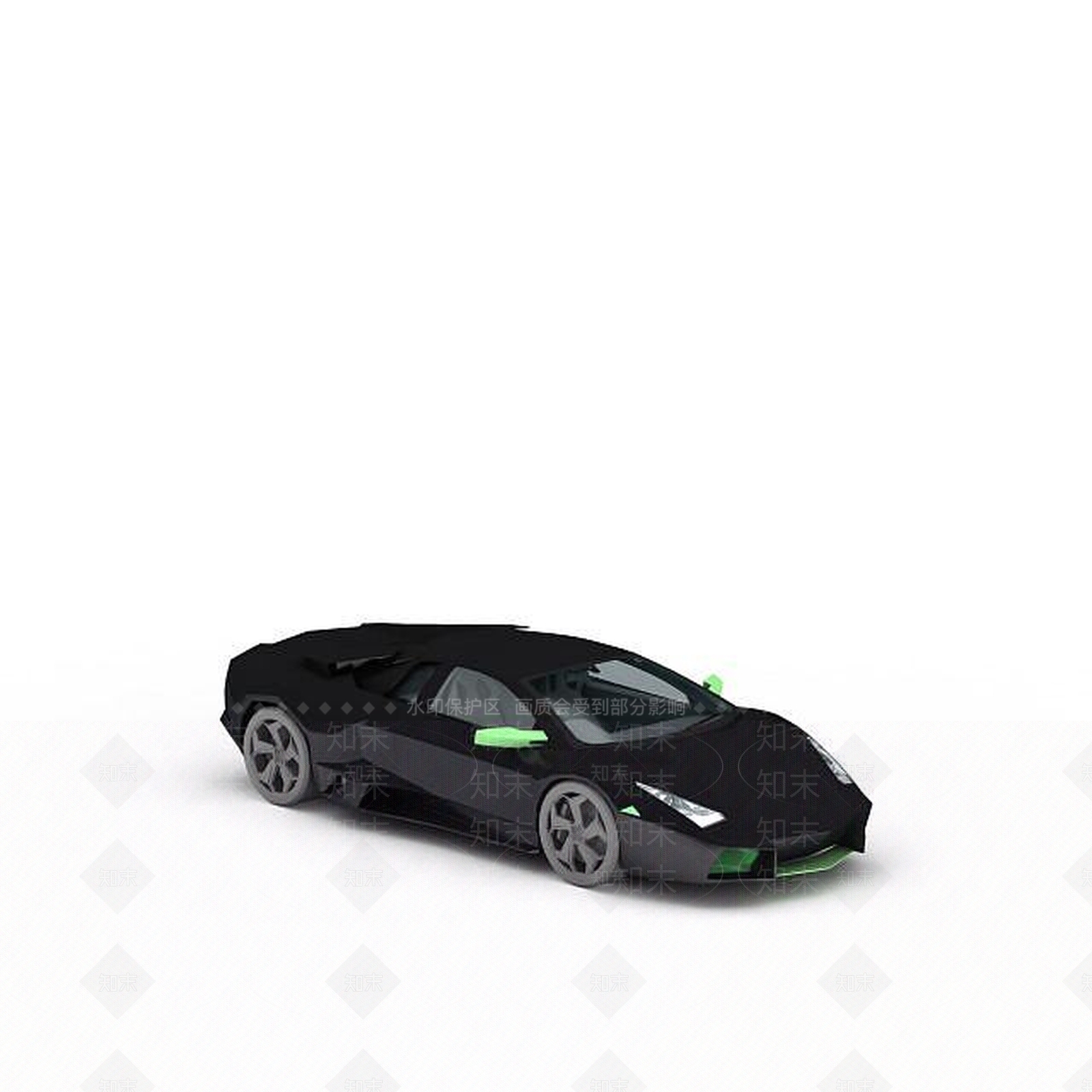 现代黑色轿车3D模型下载【ID:1196445307】