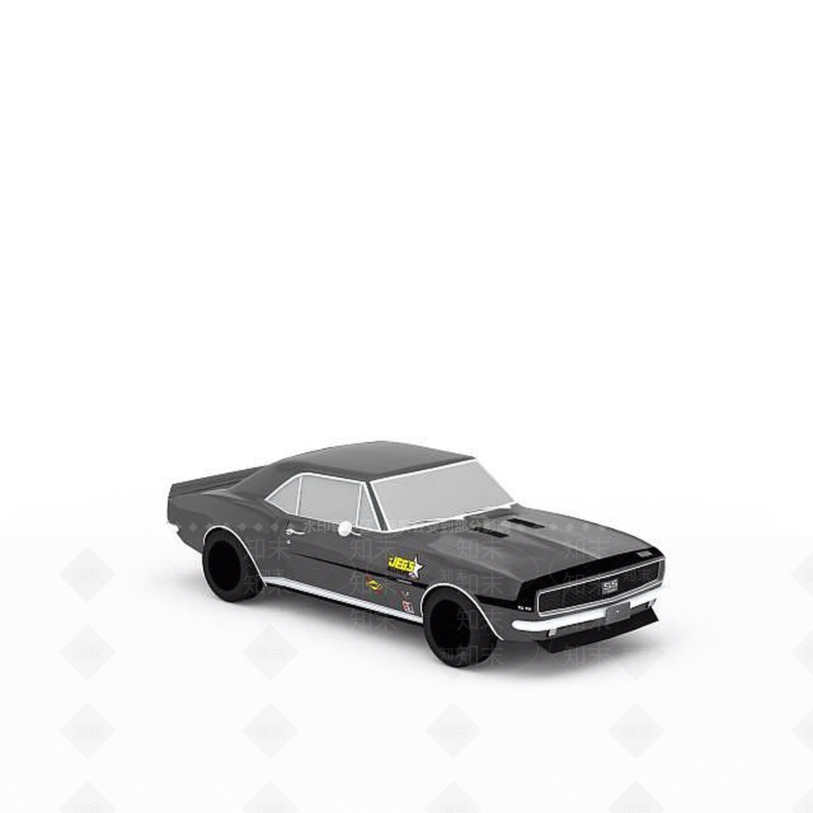 现代灰色两厢汽车3D模型下载【ID:1196445461】