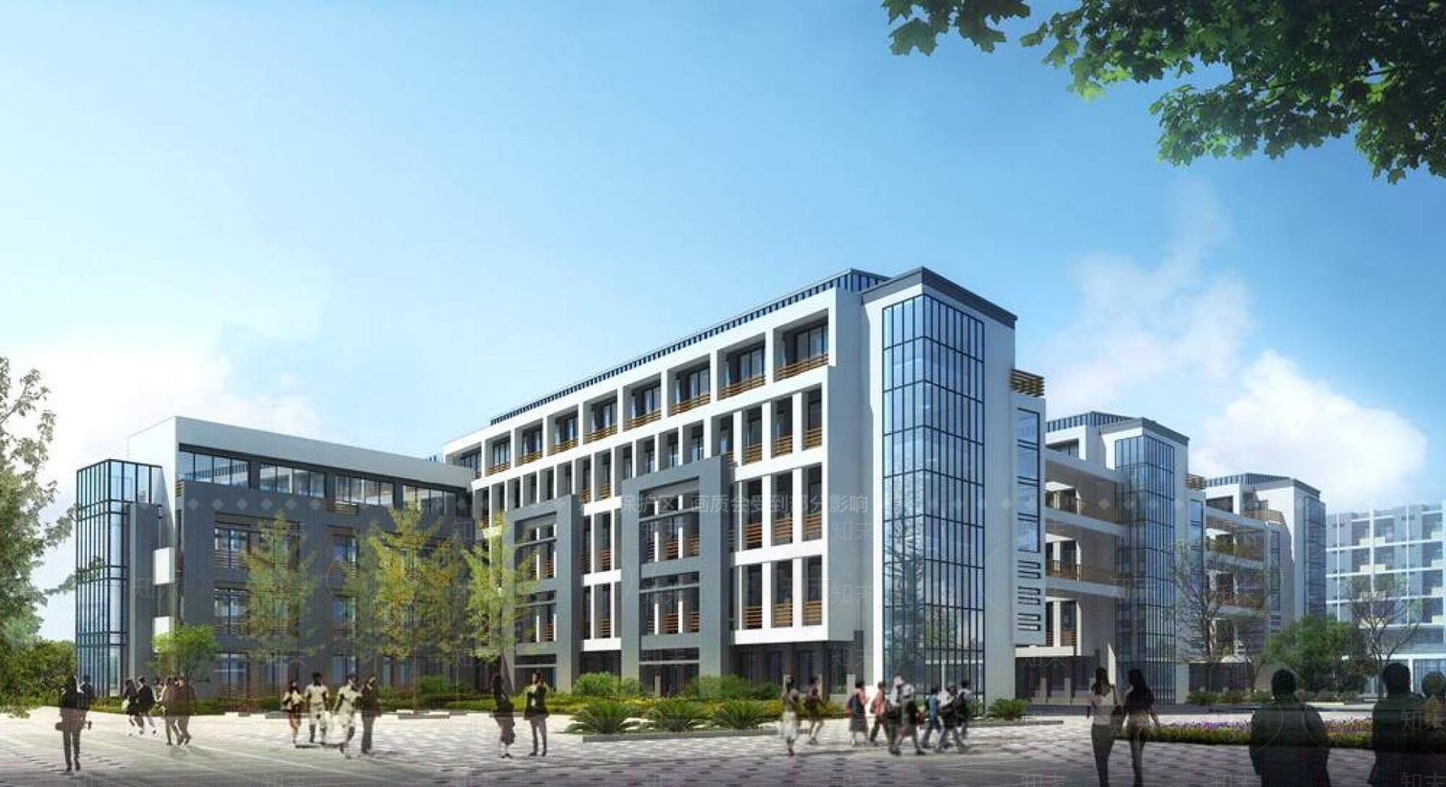 现代学校外观3D模型下载【ID:1196445911】