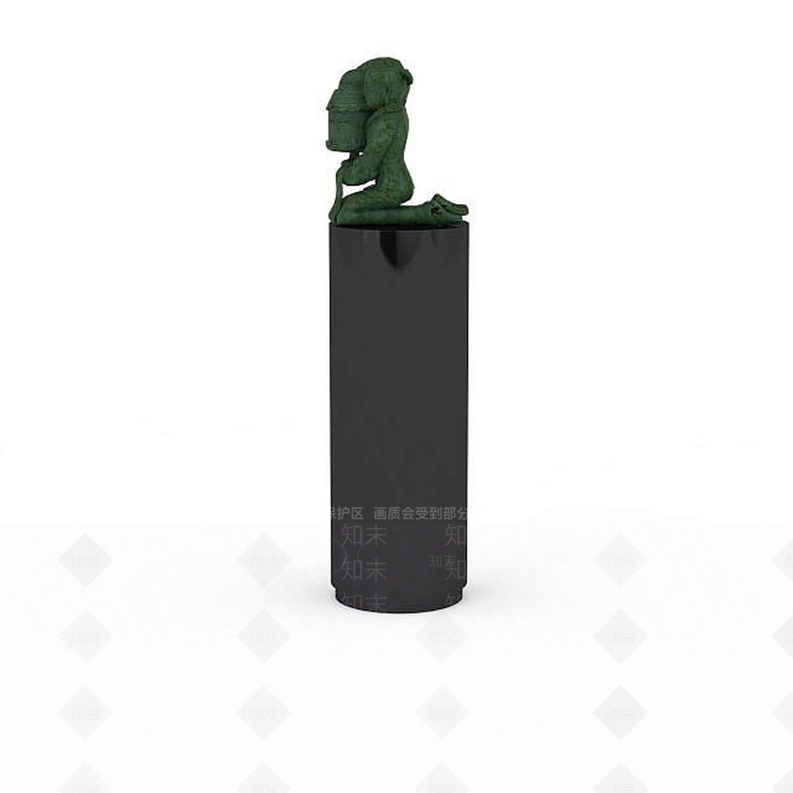现代绿色人偶摆件3D模型下载【ID:1196446084】
