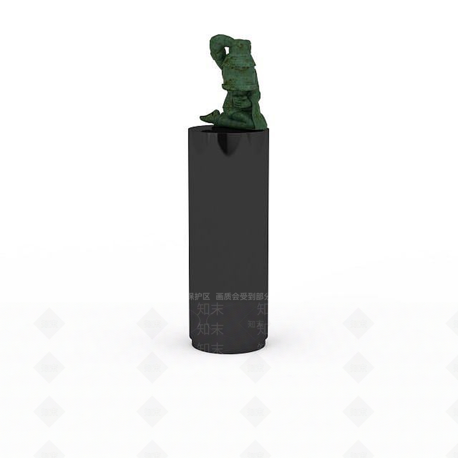 现代绿色人偶摆件3D模型下载【ID:1196446084】