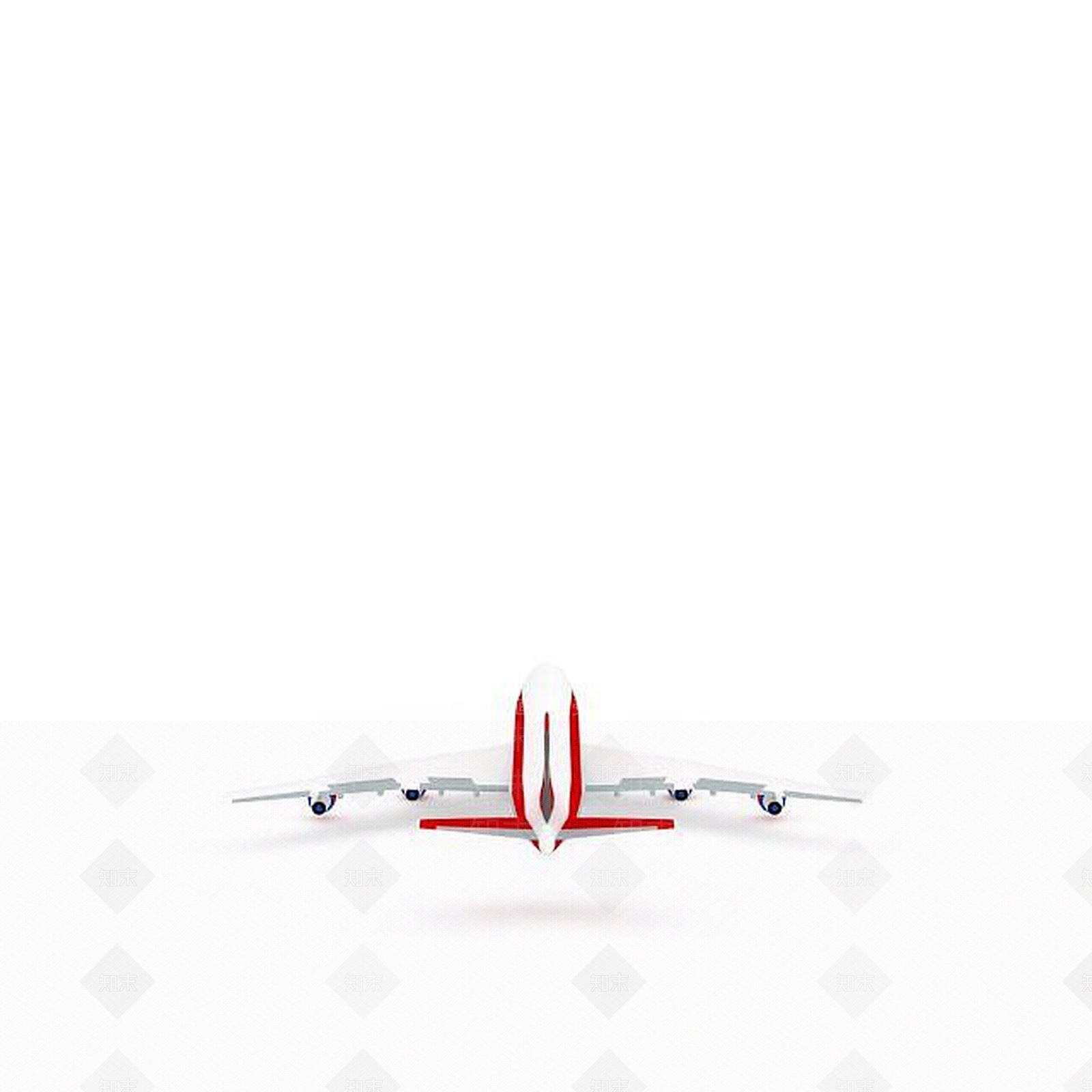 现代白色客机3D模型下载【ID:1196446089】