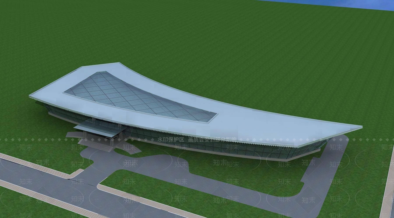 现代会展中心3D模型下载【ID:1196446578】