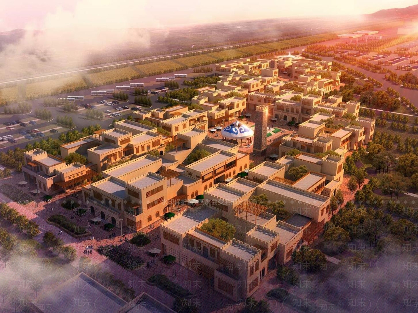 现代商业街3D模型下载【ID:1196447254】