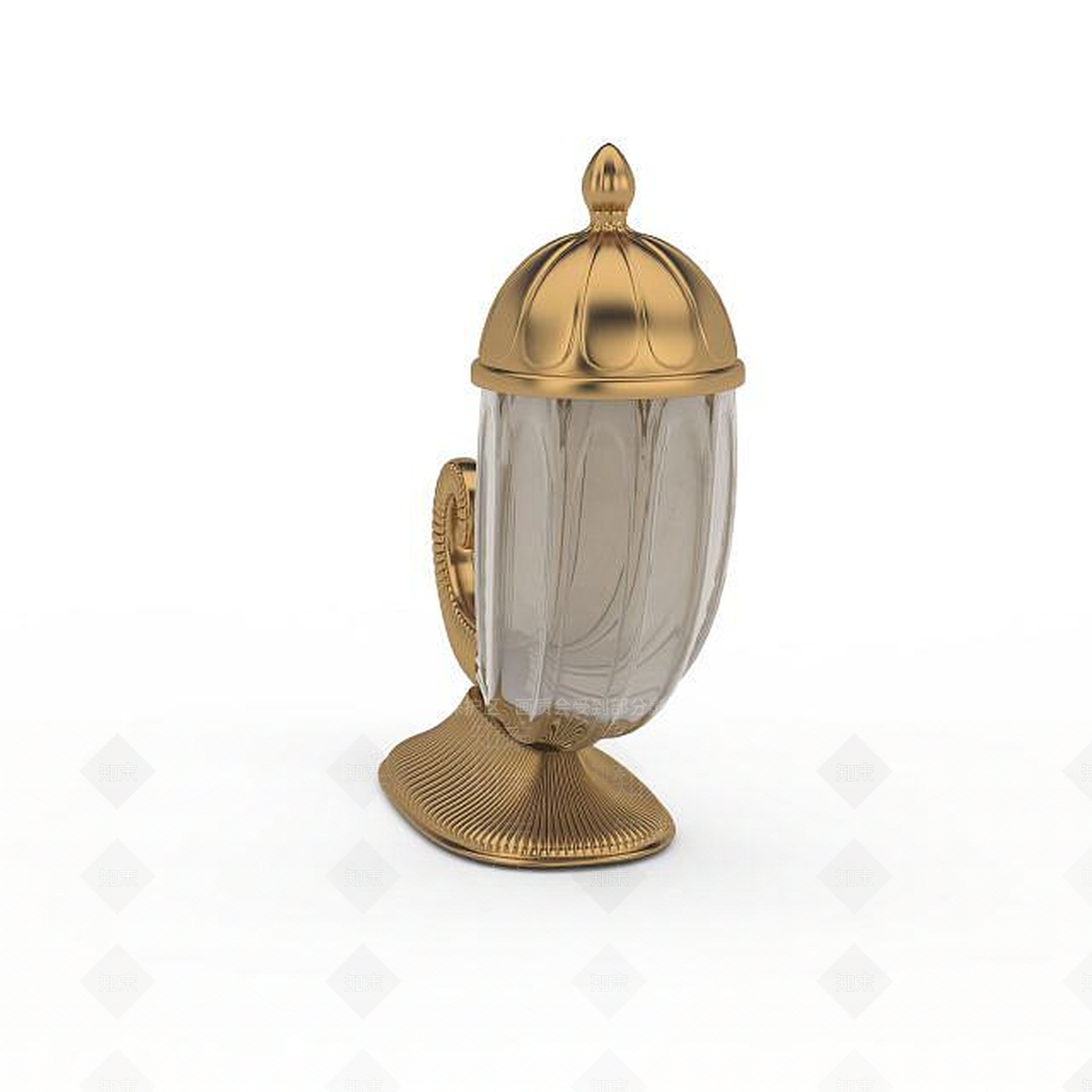 现代金色牛角摆件3D模型下载【ID:1196447252】