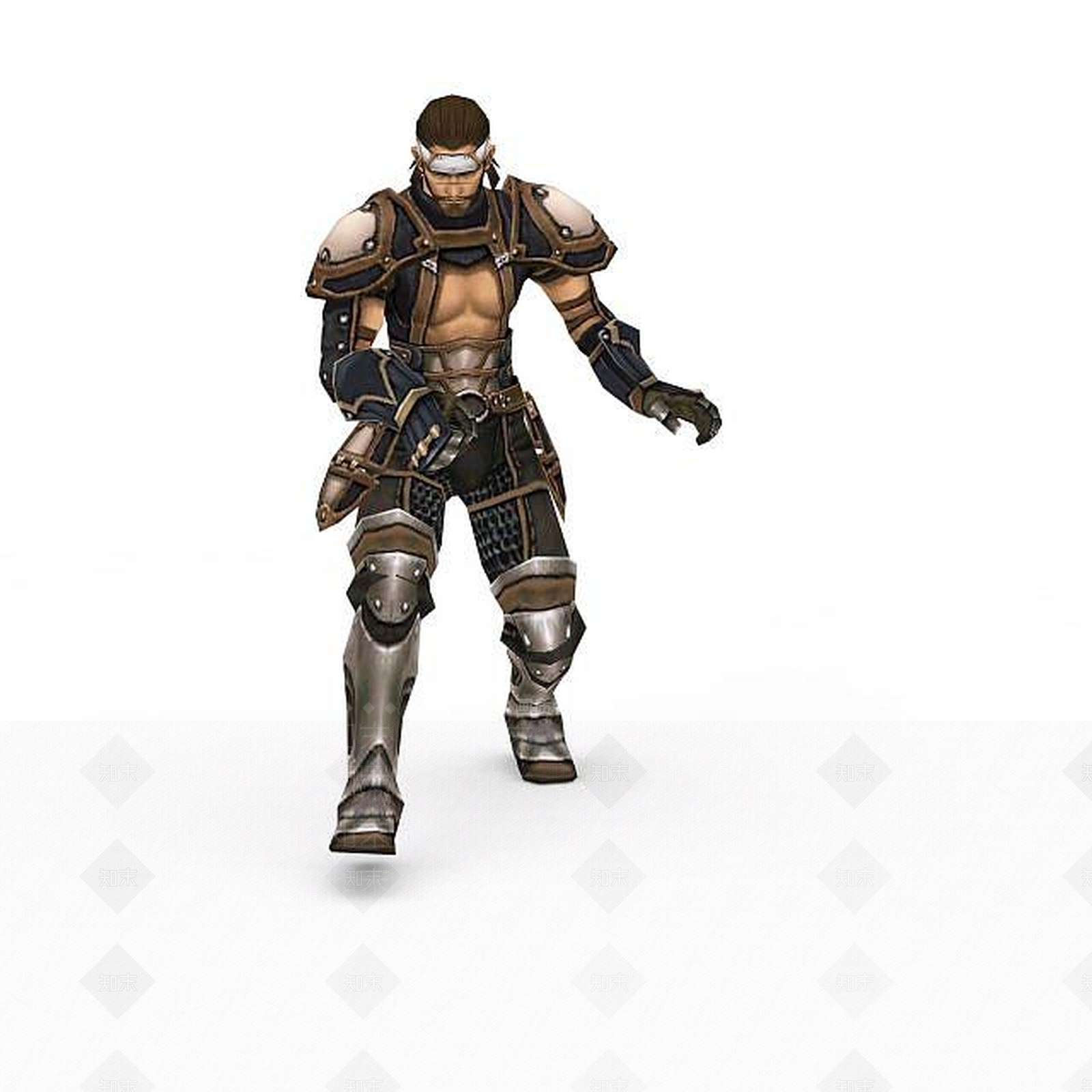 现代卡通男战士3D模型下载【ID:1196447579】