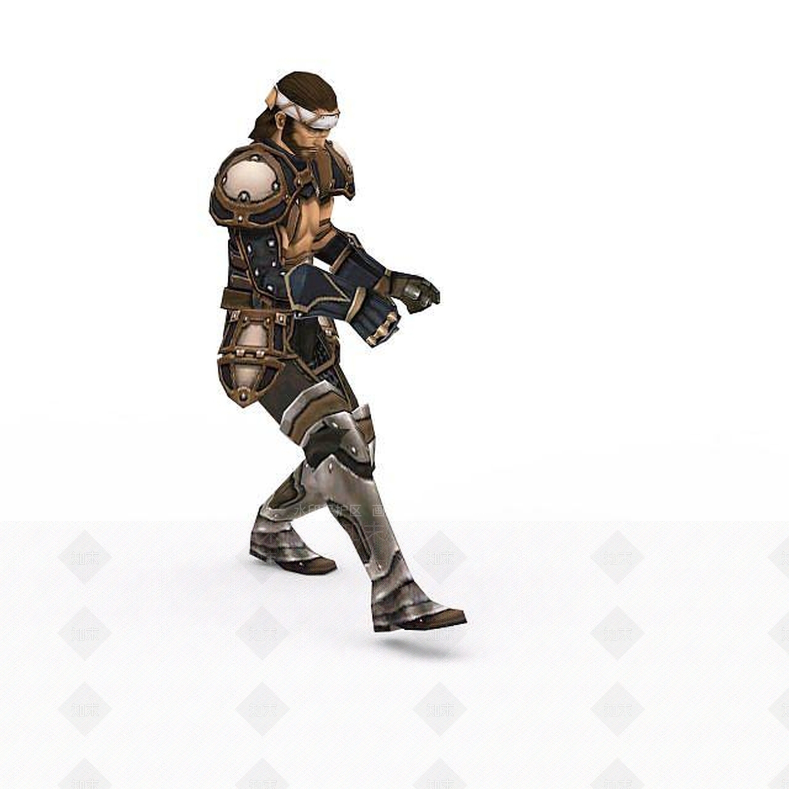 现代卡通男战士3D模型下载【ID:1196447579】