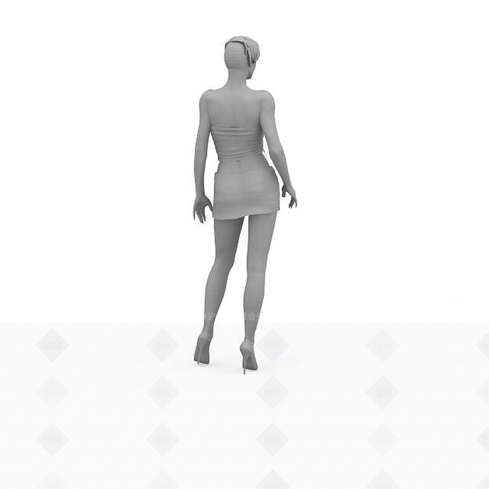 现代卡通女性3D模型下载【ID:1196447689】